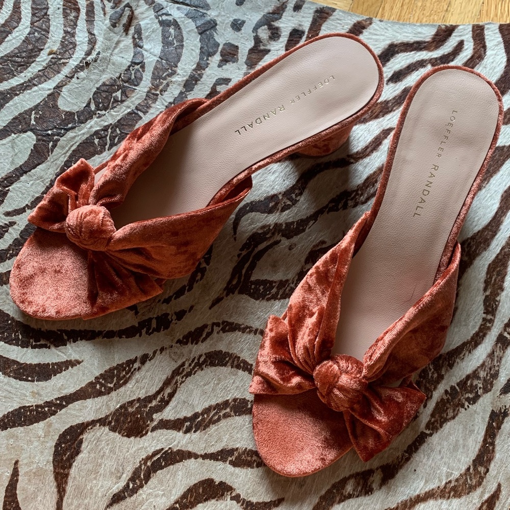 Loeffler Randall Celeste crushed-velvet mules